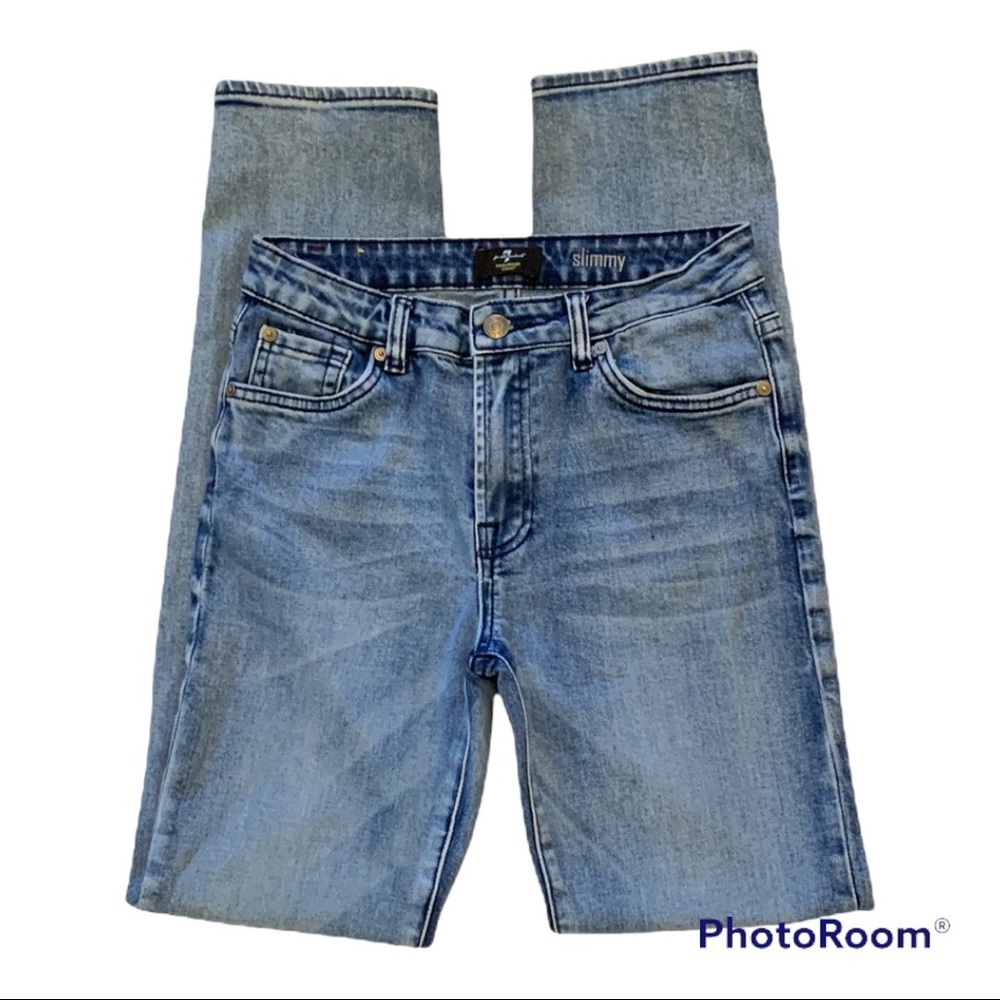 7 FOR ALL MANKIND DENIM JEANS SLIMMY HIGH RISE KIDS SIZE 16